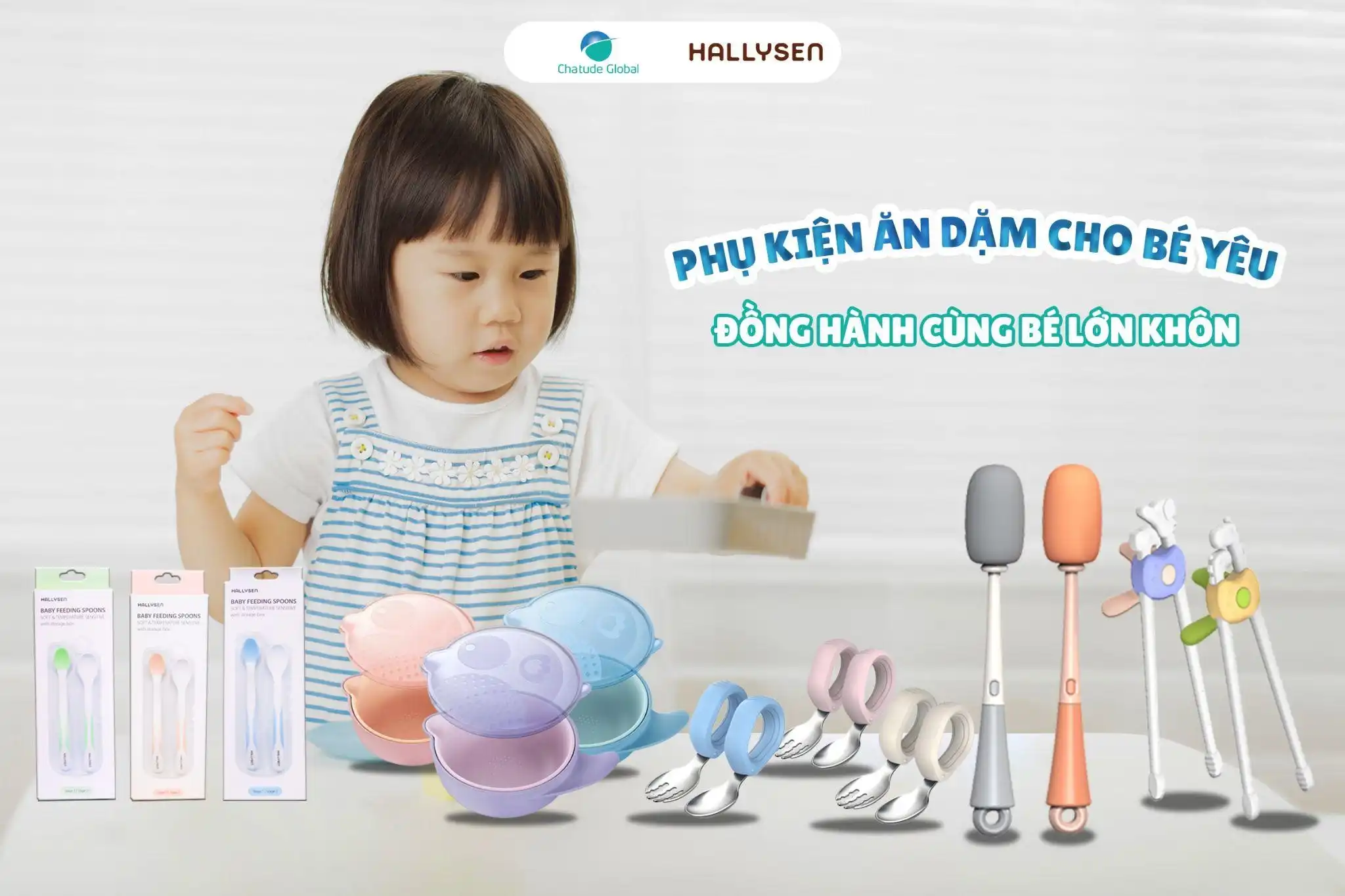 Bộ phụ kiện ăn dặm Hallysen – Người bạn đồng hành lý tưởng cho hành trình ăn dặm của bé
