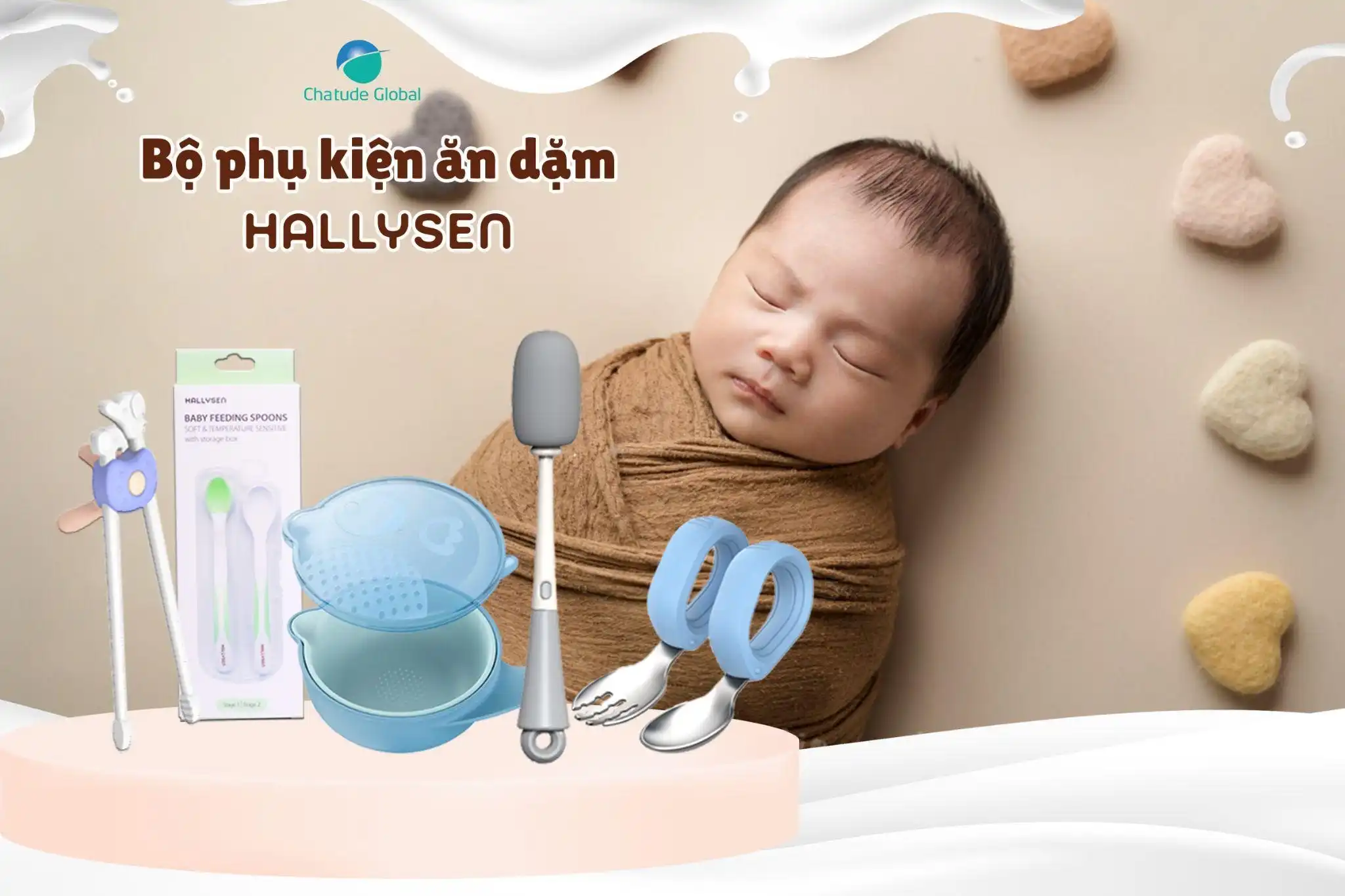 Bộ phụ kiện ăn dặm Hallysen – Người bạn đồng hành lý tưởng cho hành trình ăn dặm của bé