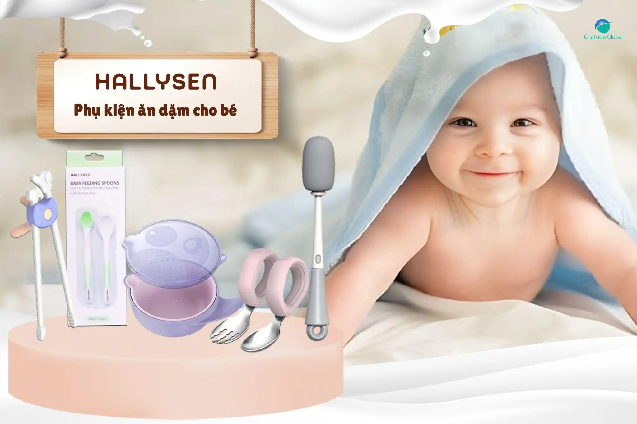Bộ phụ kiện ăn dặm Hallysen – Người bạn đồng hành lý tưởng cho hành trình ăn dặm của bé